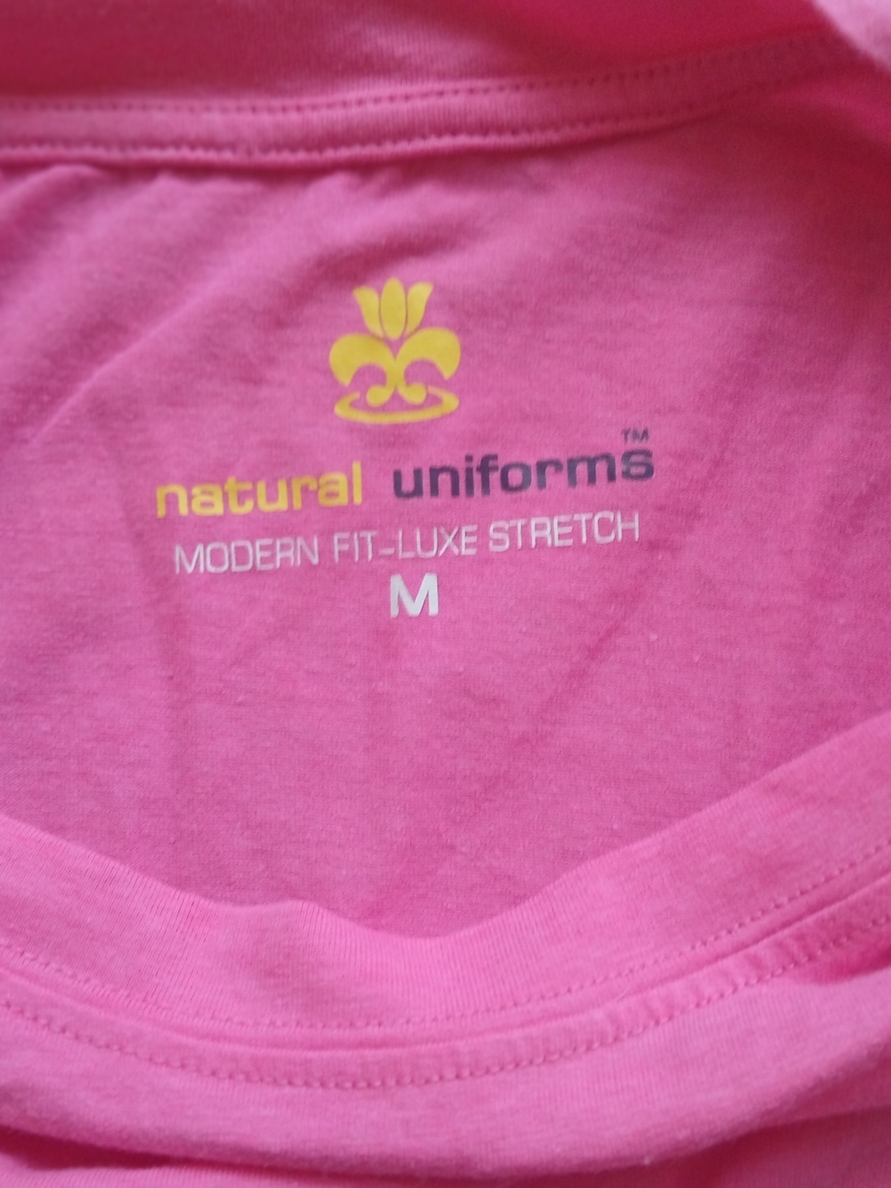 Natural Uniforms Pink Long Sleeve Top Women’s Medium Luxe Stretch Soft Basic Tee - Picture 6 of 10